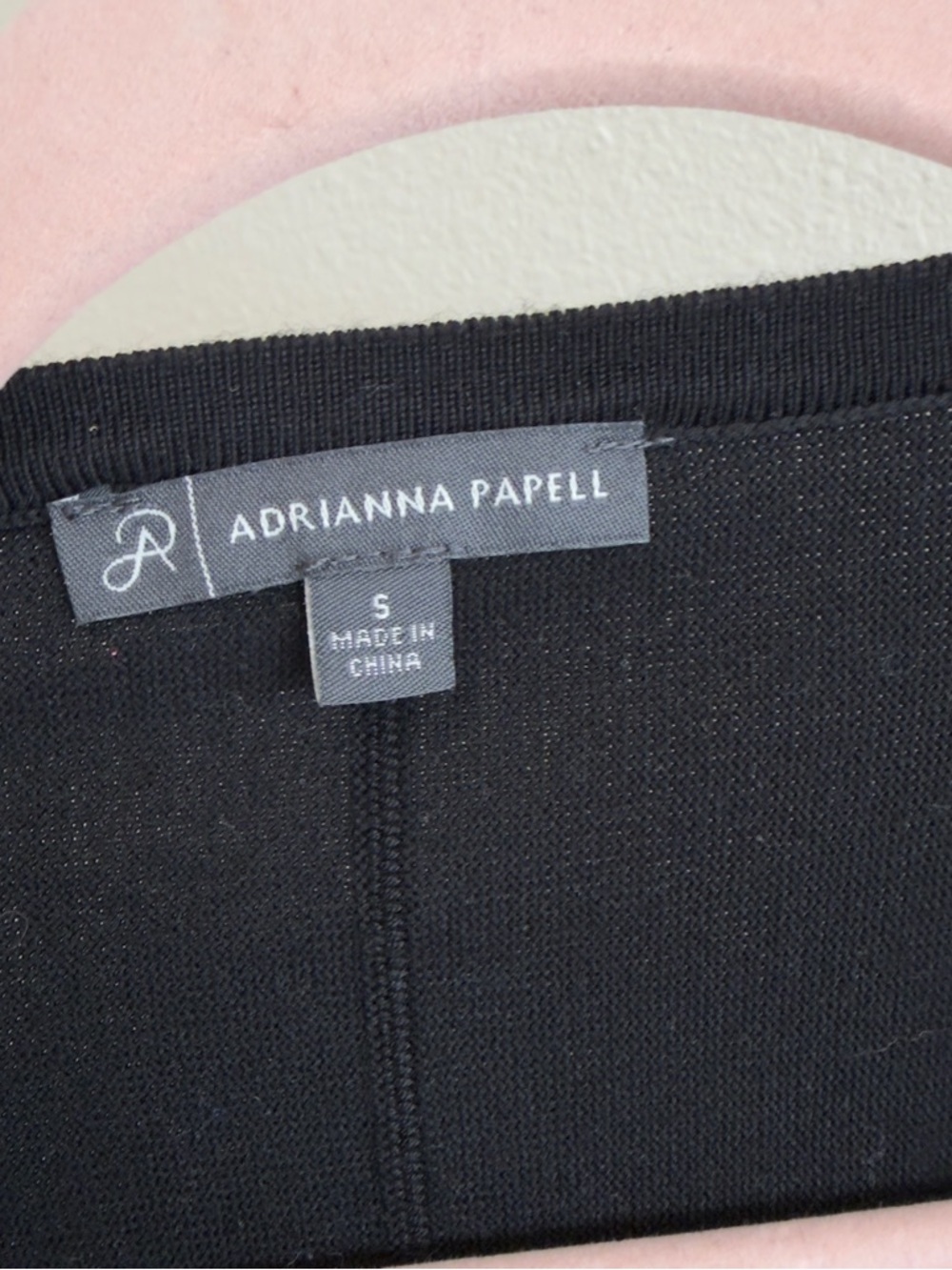 Adrianna Papell Black Hi-Low Hem Tunic Top Long Sleeve Minimalist S - Picture 5 of 9